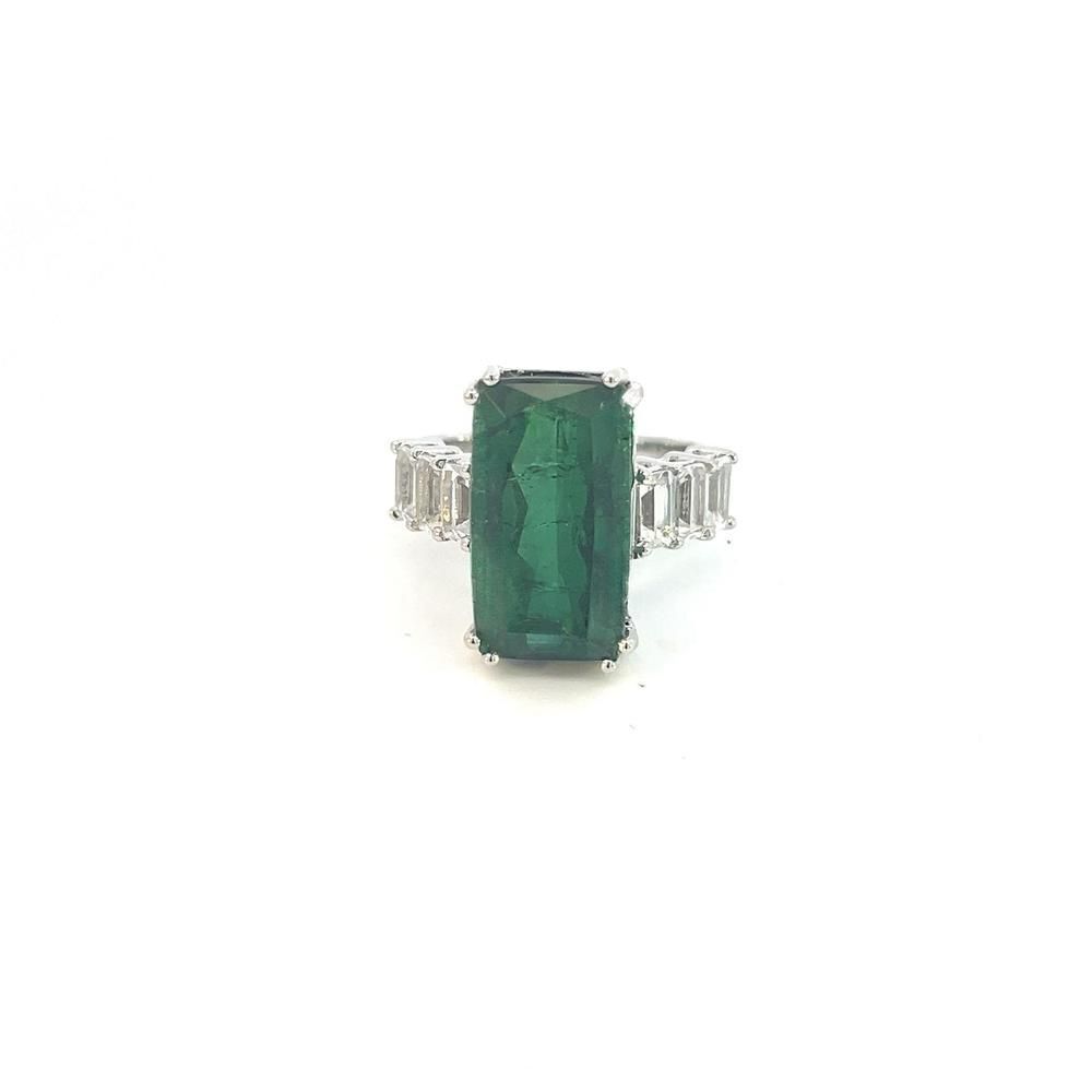 Natural Tourmaline Sapphire Ring 7 14k WG 12.17 TCW Certified $9,750 311033
